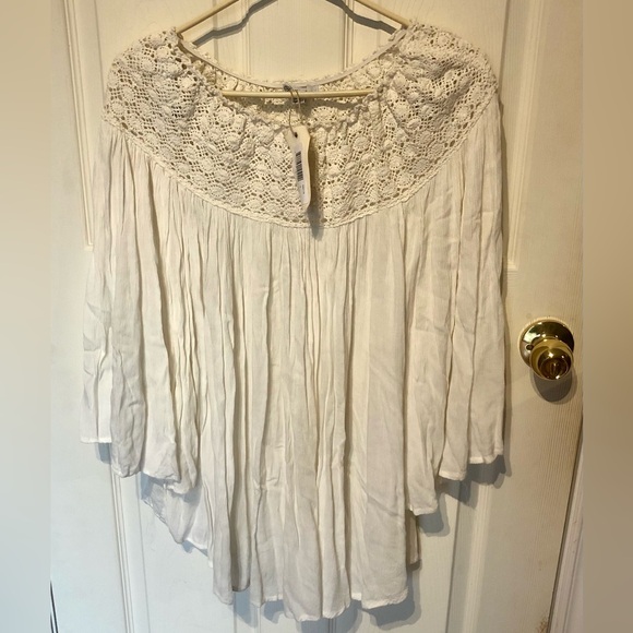 White BOHO Me Rayon blouse/top - Picture 10 of 13